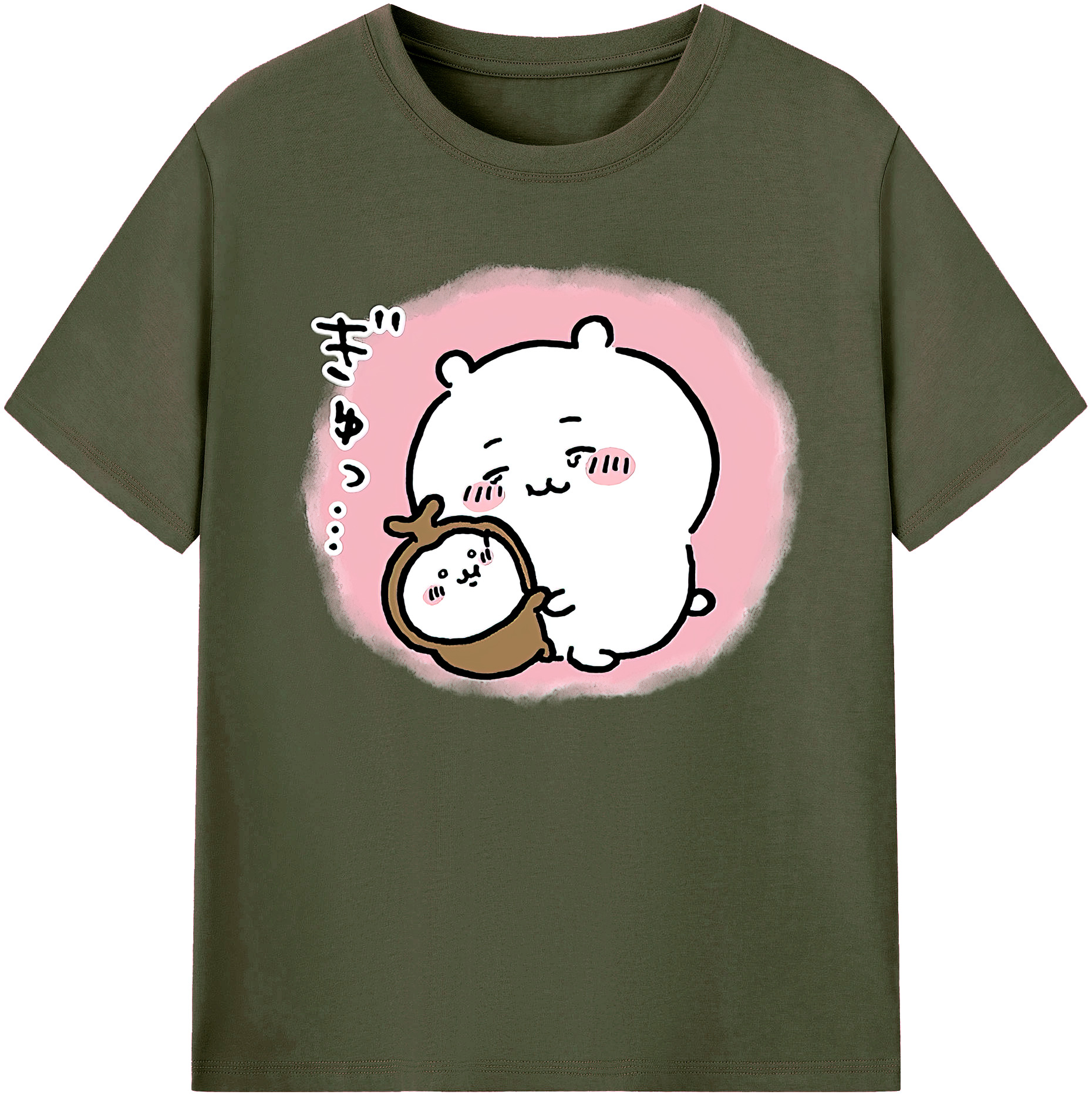 （画像用） ちいかわ ちいかわ Chii-kawa chiikawa 綿100％ メンズ半袖Tシャツ｜肌触りやわらか＆通気性